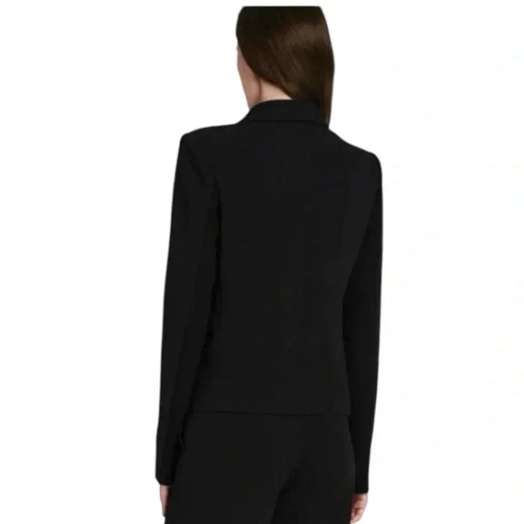 BCBG MAXAZRIA | Frederick Relaxed Open Front Angled Black Blazer Size L - Picture 4 of 10